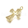 Brass Micro Pave Cubic Zirconia Pendants KK-Z100-33G-01-2