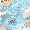 Ocean Theme Alloy Charm & Glass Beads Pendant Decorations HJEW-JM03156-02-1