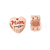 Mother's Day Rack Plating Alloy Enamel European Beads PALLOY-S189-53RG-1