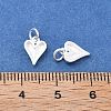 925 Sterling Silver Love Heart Charms STER-D302-10S-3