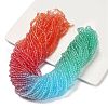 Transparent Painted Glass Beads Strands X1-DGLA-A034-T3mm-A11-1