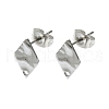 Non-Tarnish 304 Stainless Steel Stud Earring Findings STAS-L024-003P-05-1