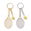 304 Stainless Steel Alloy Acrylic Tennis Keychain KEYC-JKC01218-2