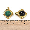 Synthetic Malachite/Opalite/Natural Black Onyx(Dyed and Heated) Pendants STAS-Q350-20G-3