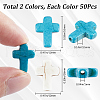 SUNNYCLUE 4 Strands 2 Colors Synthetic Turquoise Beads Strands TURQ-SC0001-18B-2