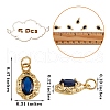 5Pcs Brass Micro Pave Cubic Zirconia Charms ZIRC-SZ0002-15B-2