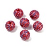 Independence Day Theme Wood European Beads WOOD-Z005-01-2