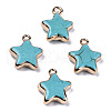 Star Synthetic Turquoise Pendants G-N326-69C-01-1
