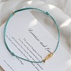 Adjustable Brass Fish Braided Bead Anklets WGBBA61-01-4