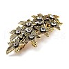 Flower Alloy Rhinestone Hair Barrettes PHAR-S604-01AG-02-2