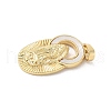 Brass Pave Natural White Shell Religion Pendants KK-S522-23G-D-2