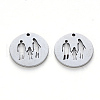 Non-Tarnish 304 Stainless Steel Pendants STAS-N092-34-2