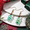 Glass Dangle Earrings EJEW-TA00449-2