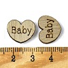 100Pcs Wood Cabochons WOOD-G020-09-3