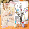 SUNNYCLUE 10Pcs 5 Colors Easter Theme Spray Painted Wood Pendants WOOD-SC0001-64-5