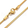 Ion Plating(IP) 304 Stainless Steel Square Snake Chain Necklaces STAS-A066-07-01G-2