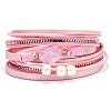 PU Leather Multi-strand Bracelets BJEW-F352-04G-01-1