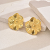 Exaggerated Brass Lotus Flower Stud Earrings CA7944-2