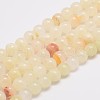 Natural Flower Jade(Afghanistan Jade) Bead Strands G-K153-B16-6mm-3