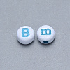 Craft Acrylic Horizontal Hole Letter Beads SACR-S201-11B-2