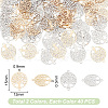 Unicraftale 80Pcs 2 Colors Long-Lasting Plated Brass Links Connector Charms KK-UN0003-18-3