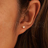 Round Natural Pearl Stud Earrings EJEW-G411-04B-P-2