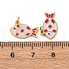 304 Stainless Steel Enamel Charms STAS-U061-25G-B-3