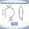 Beebeecraft 5 Pair 925 Sterling Silver Earring Hooks STER-BBC0002-01-2