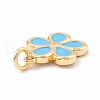 Brass Enamel Pendants KK-P217-02G-04-3