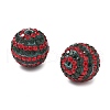 Stripe Pattern Polymer Clay Rhinestone Beads CLAY-NH0001-01-3