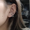 304 Stainless Steel Double Piercing Cartilage Earrings FS-WG816F8-01-2