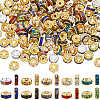 SOFPLATE 200Pcs 10 Colors Brass Rhinestone Spacer Beads RB-SP001-08B-1