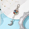 7 Chakra Gemstone Chip Alloy Pendant Ornament KEYC-JKC00698-01-2