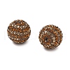 Stripe Pattern Polymer Clay Rhinestone Beads CLAY-NH0001-01F-1