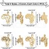 Unicraftale 16Pcs 8 Style Ion Plating(IP) 304 Stainless Steel Pendants STAS-UN0028-39-5