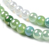Transperant Electroplate Glass Beads Strands GLAA-P056-4mm-B04-3