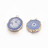 Natural Dyed Quartz Pendants G-P399-B08-2
