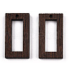 Natural Wenge Wood Pendants WOOD-T023-36-2