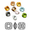 Faceted K9 Glass Rhinestone Cabochons GGLA-R402-05A-1