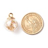 Transparent Handmade Blown Glass Bottle Pendants PALLOY-JF01240-3