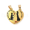 Alloy Enamel Split Pendants STAS-M114-08AG-1