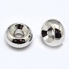 Rack Plating Brass Flat Round Spacer Beads KK-M085-11P-NR-2