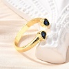 Brass Micro Pave Cubic Zirconia Cuff Rings for Women RJEW-F181-09G-3