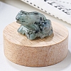 Natural Sesame Jasper Carved Healing Frog Figurines PW-WG28161-01-1