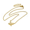 304 Stainless Steel Cubic Zirconia Pendant Necklaces NJEW-Q347-01B-2