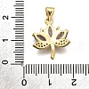 Brass Micro Pave Cubic Zirconia Pendants KK-K401-33G-4