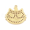 Rack Plating Brass Cubic Zirconia Pendants KK-D031-08G-03-2