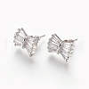 Cubic Zirconia Stud Earrings EJEW-P167-08P-1