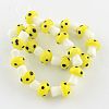 Mushroom Handmade Lampwork Beads Strands X-LAMP-R116-08-1