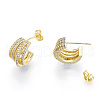 Cubic Zirconia Multi Circle Stud Earrings EJEW-N011-110A-3